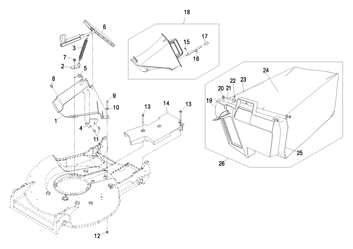Discharge Door, Plug And Bag Assembly | Exmark