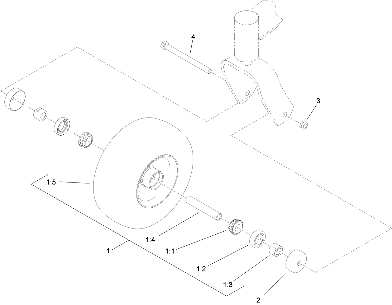 Wheel and Bearing Assembly No. 112-3810 | Exmark