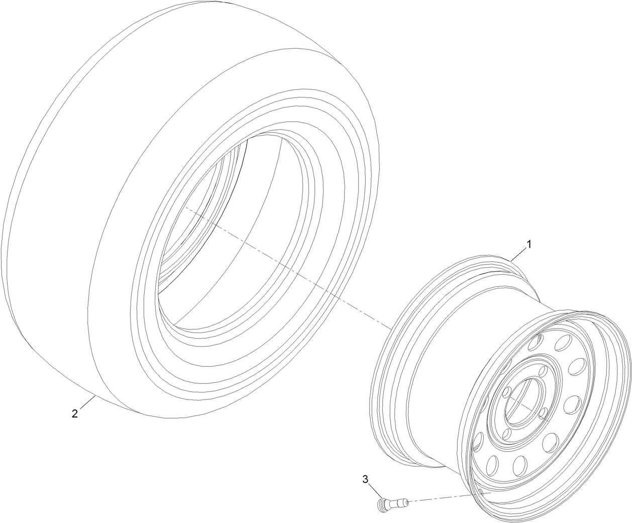 Wheel and Tire Assembly No. 116-5365 | Exmark