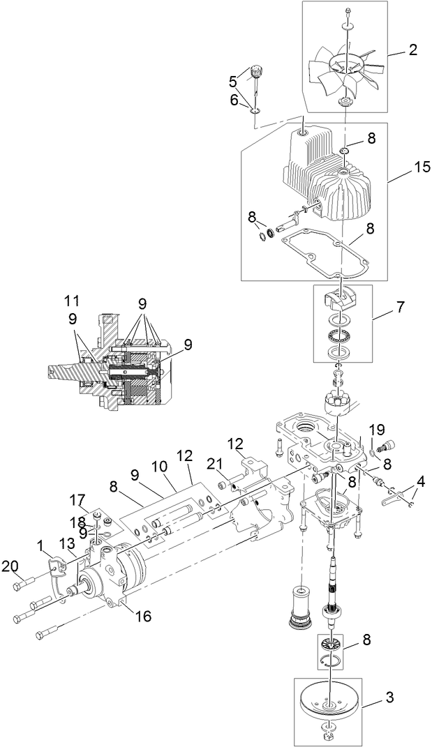 LH Hydro Assembly No. 116-6413 | Exmark