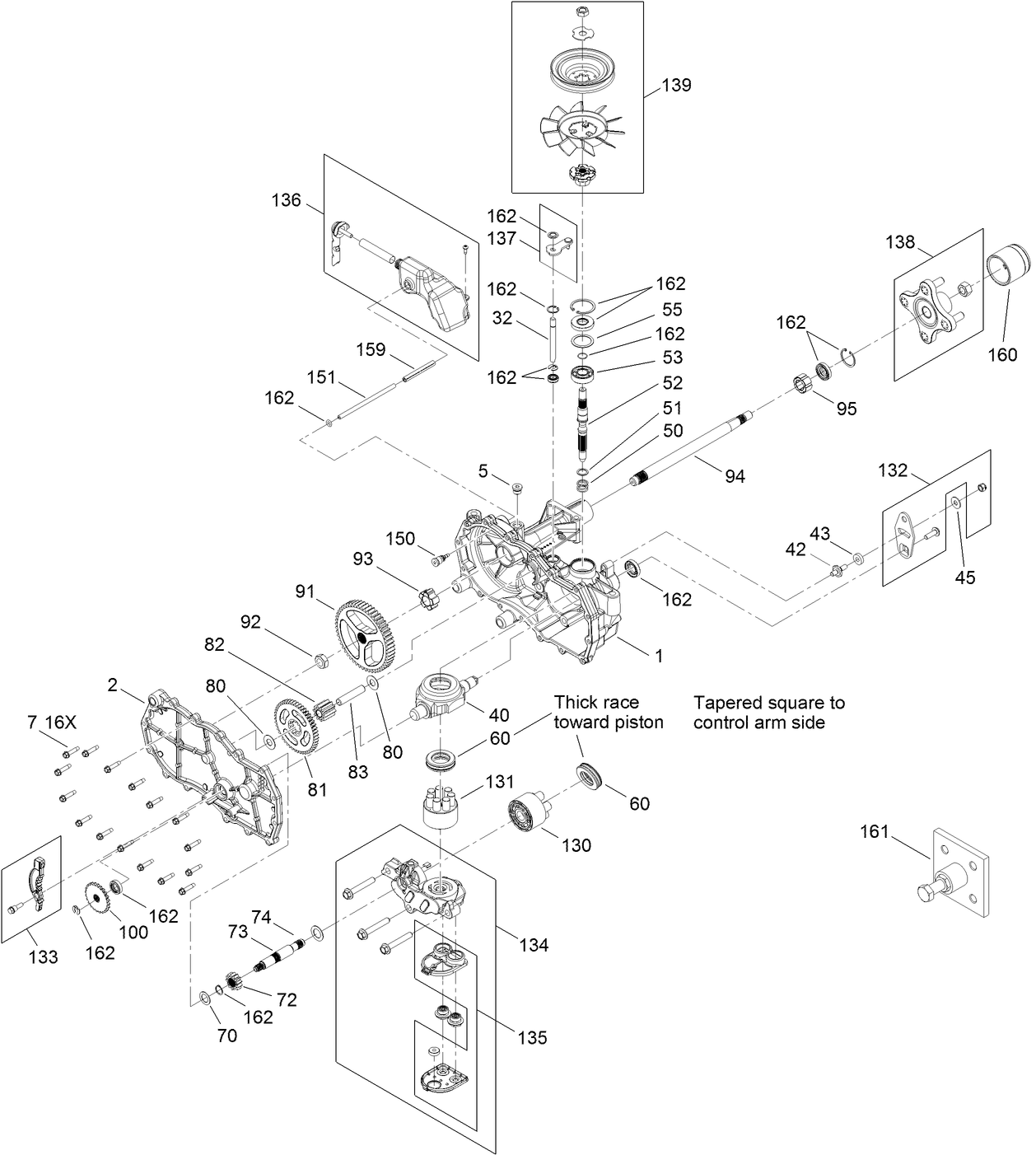 Right Hand Hydro Transaxle Assembly No. 119-3331 | Exmark