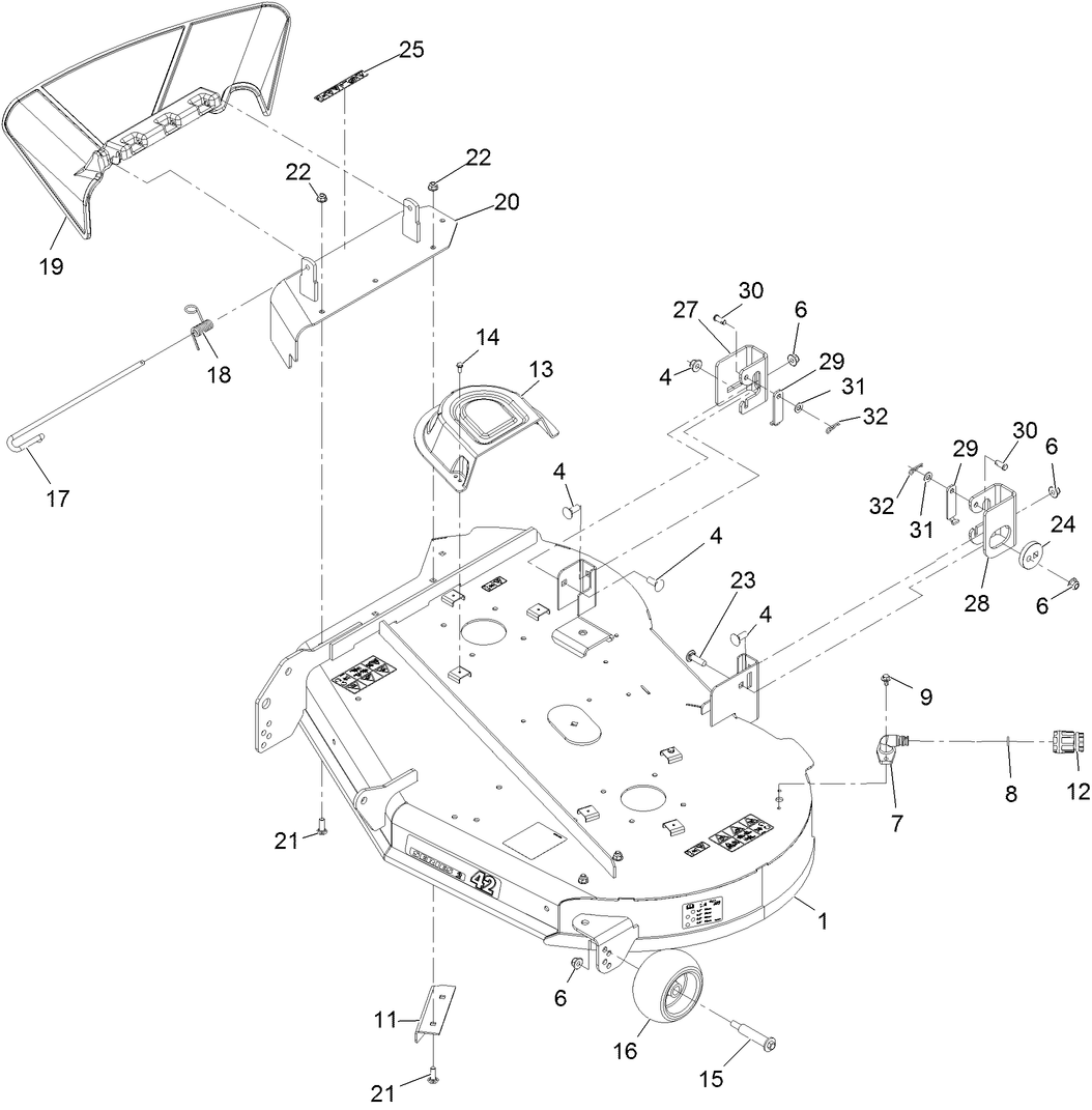 Exmark outlet radius parts