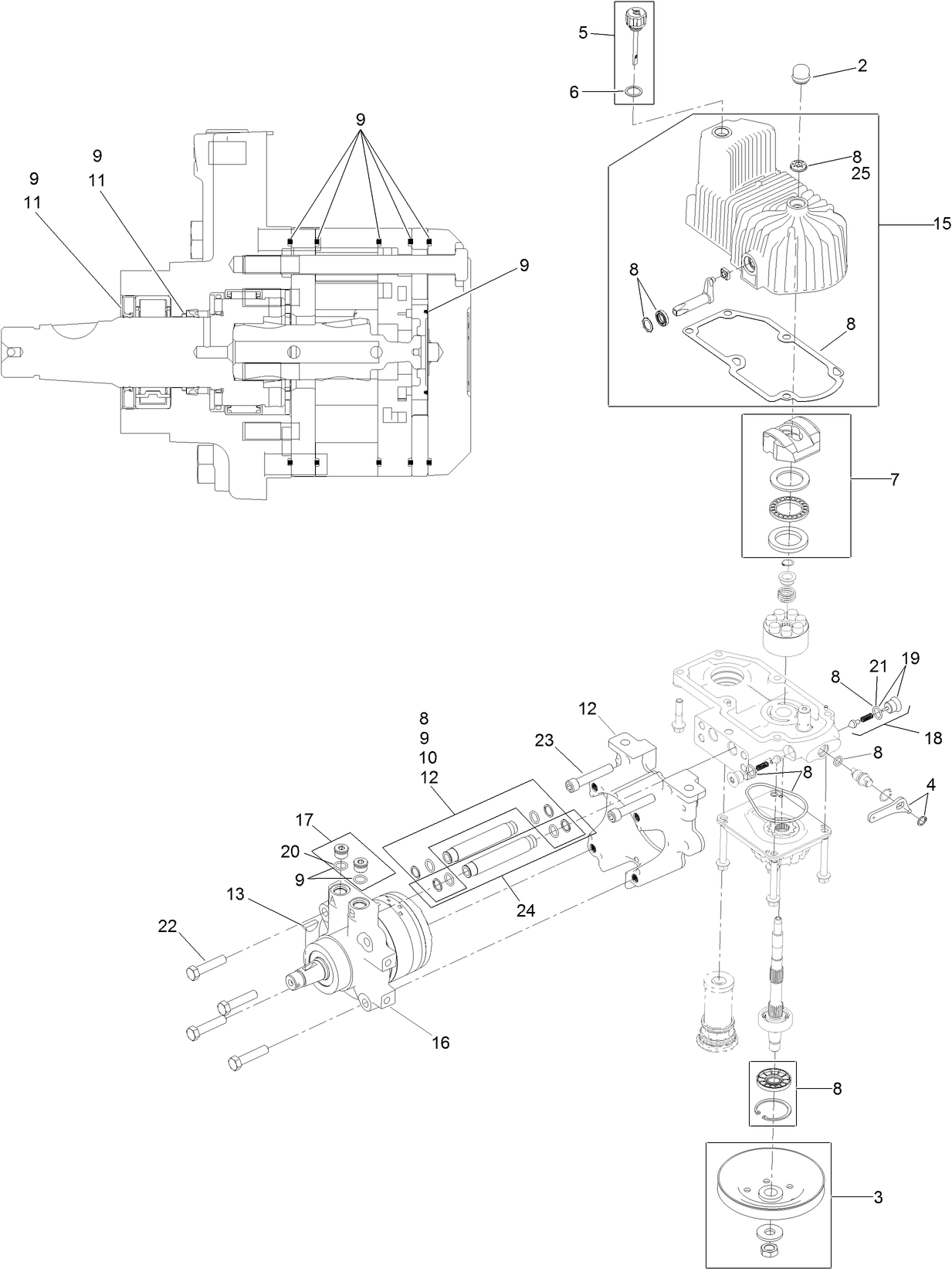 LH Hydro Assembly No. 126-1327 | Exmark