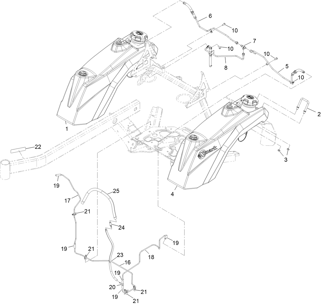 エックス　漫画 Exmark 135-1919 Fuel Tank – Genuine OEM Part For Staris E-Series