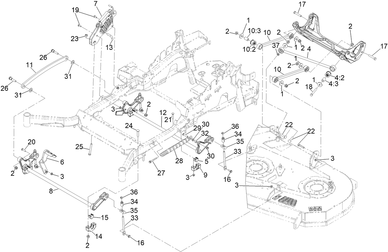 エルドラージ　デッキパーツ Deck Lift Assembly | Exmark
