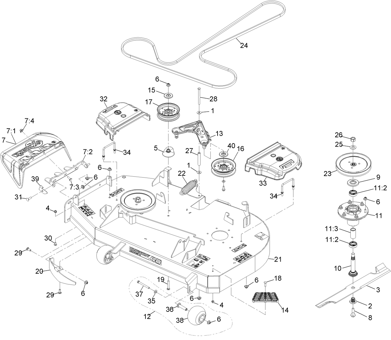 AlveyTech Rear Wheel Assembly for Razor MX500 & MX650