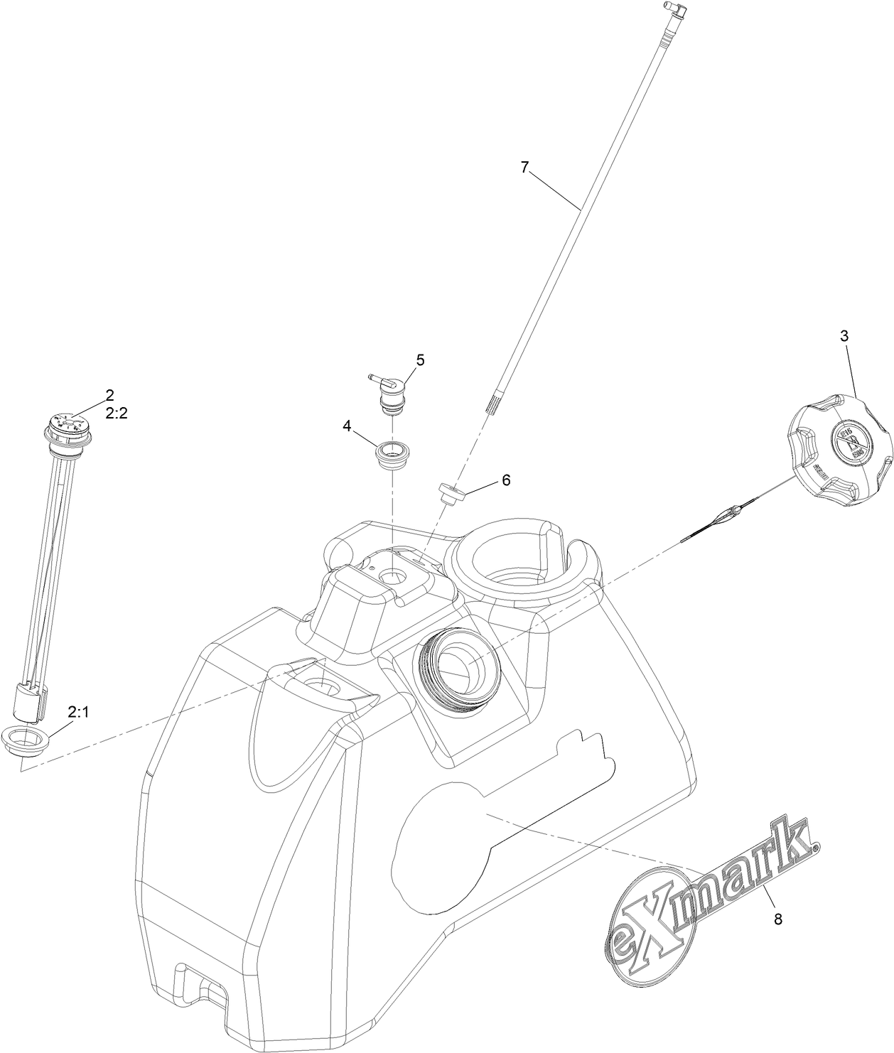 Left Fuel Tank Assembly | Exmark